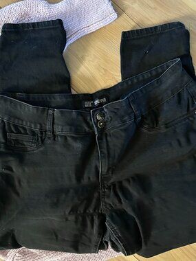 sandpiper size 20 denim jeans womens pants twenty black stretch